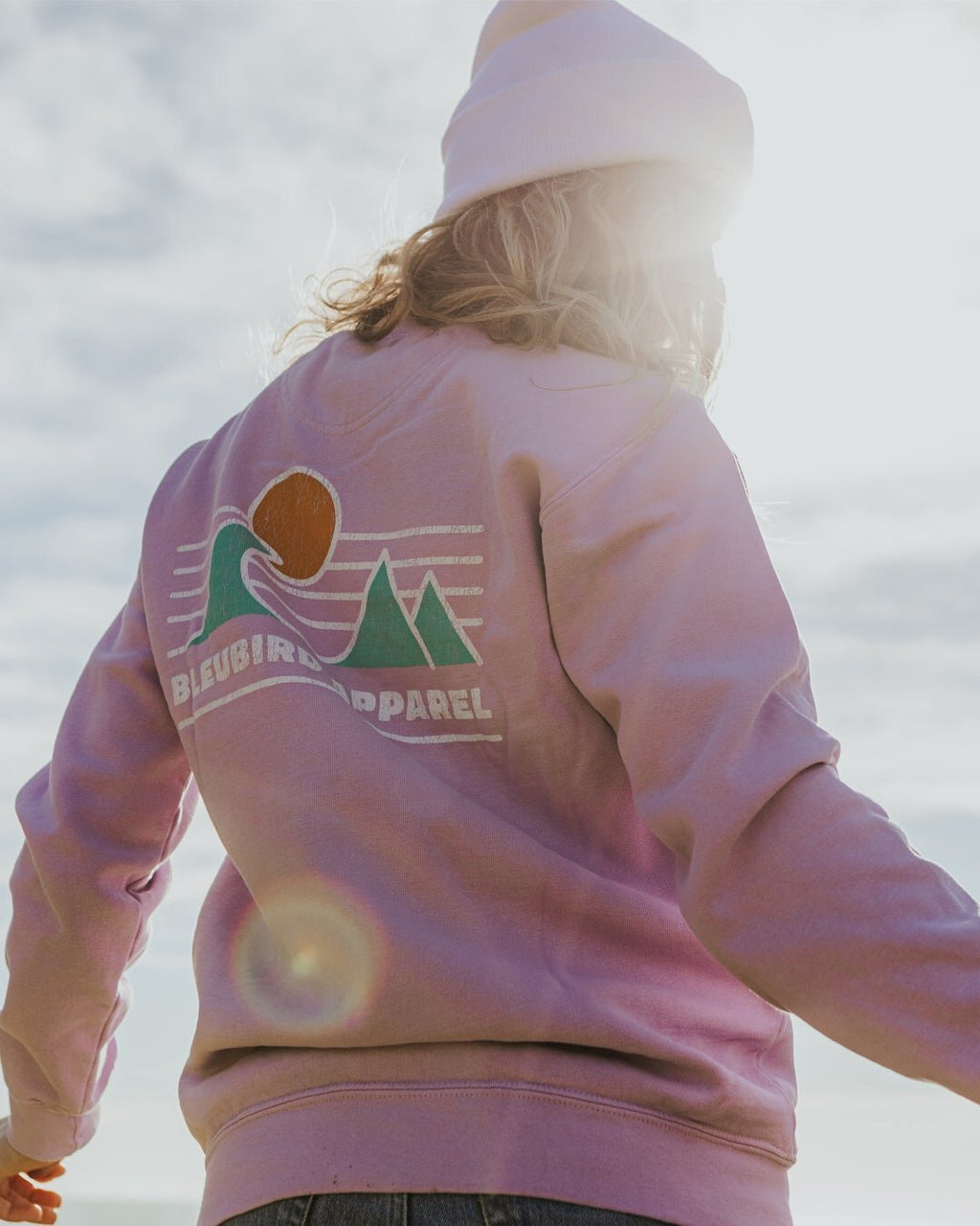 Women's Horizon Crew Pullover - Purple