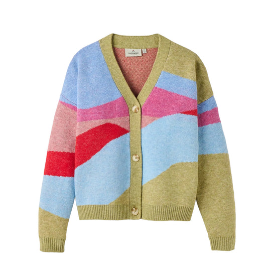 Women's Scenic Knitted Cardigan - Green