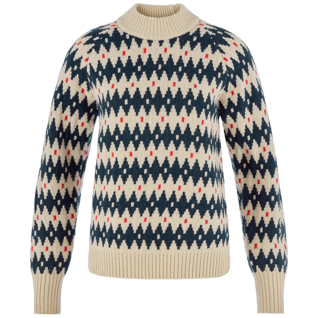 Women's Ovik Jacquard Knit Sweater - Navy