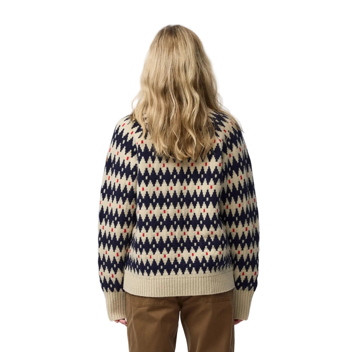 Women's Ovik Jacquard Knit Sweater - Navy