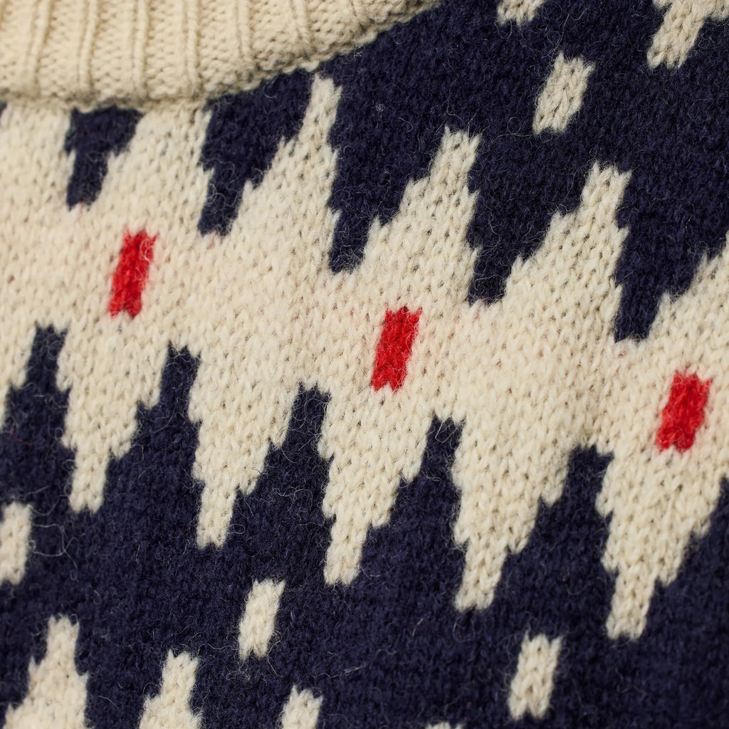 Women's Ovik Jacquard Knit Sweater - Navy