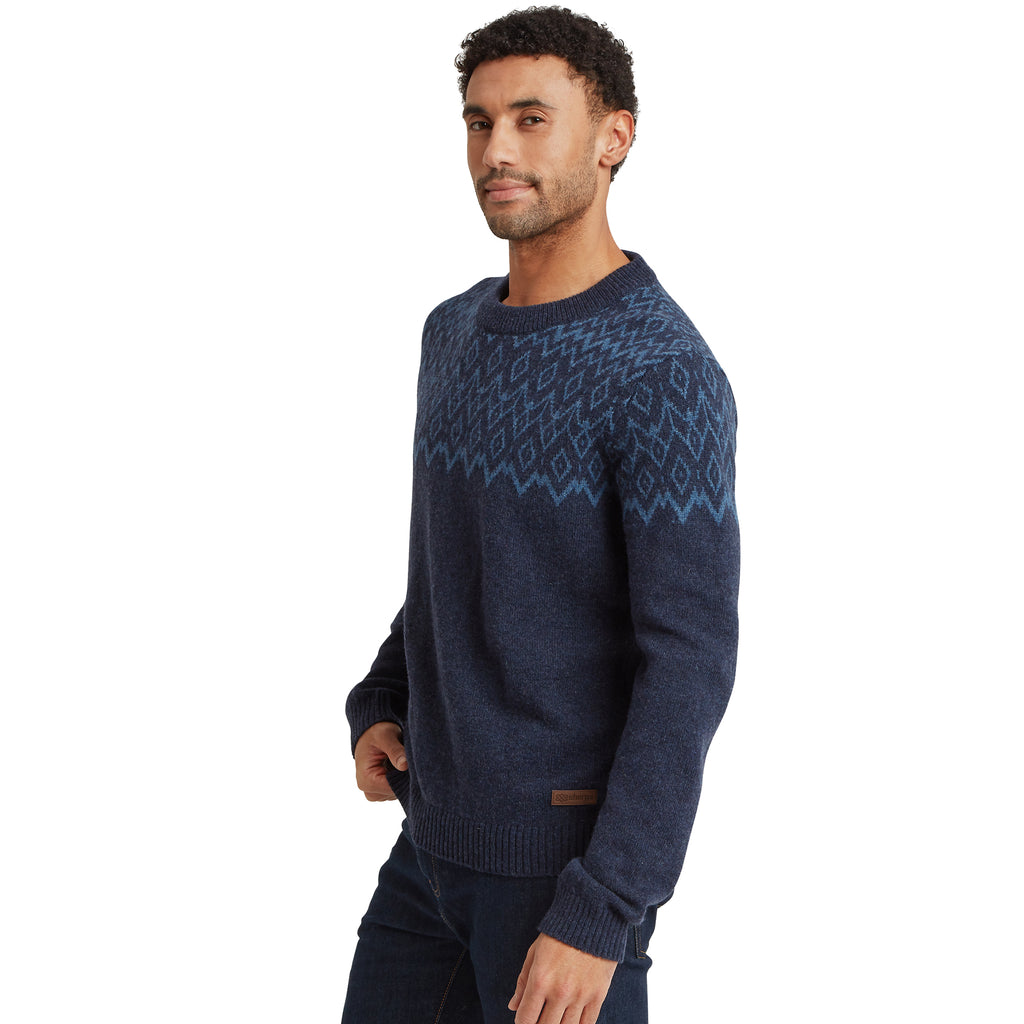 Men's Dipak Crew Neck Jumper - Navy