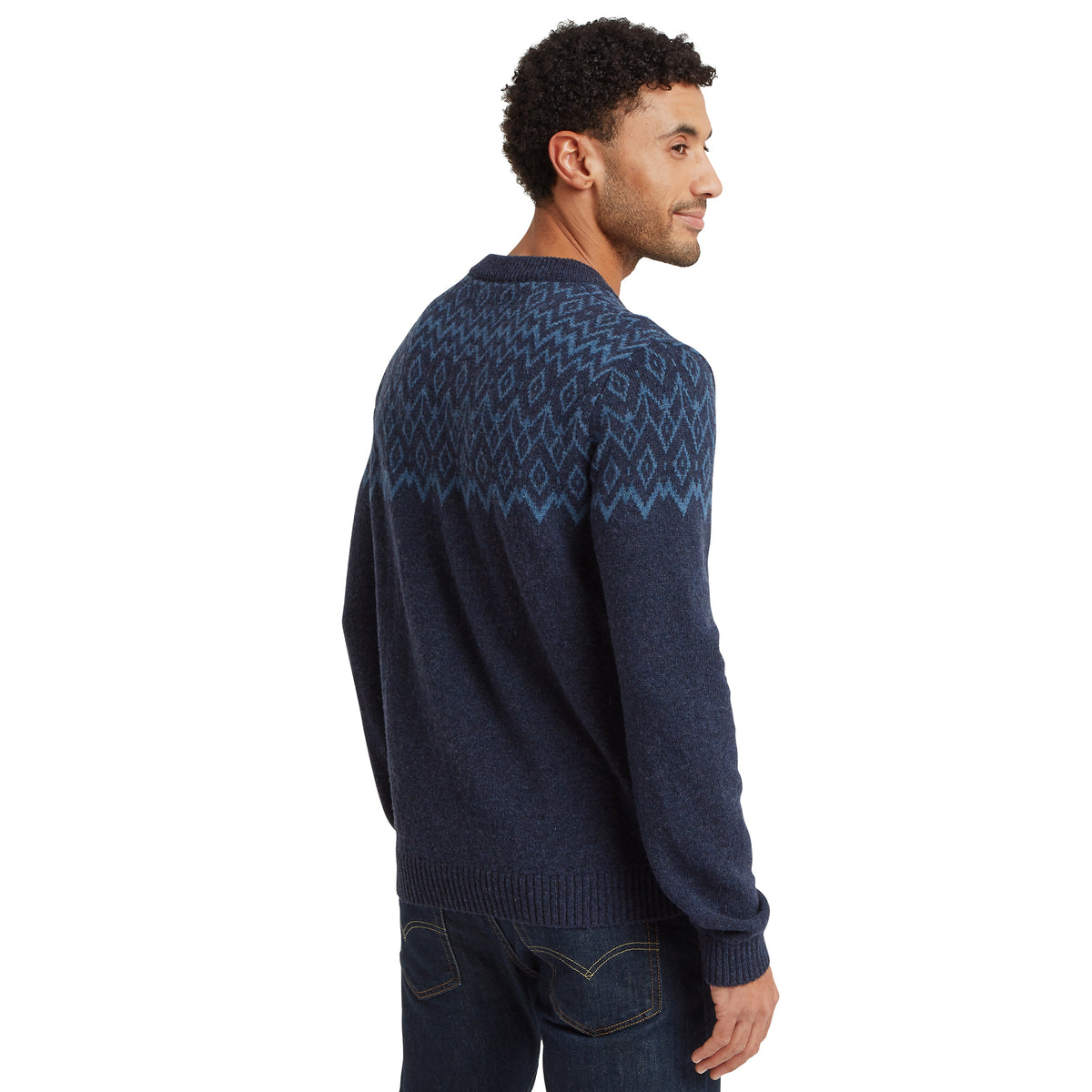 Men's Dipak Crew Neck Jumper - Navy