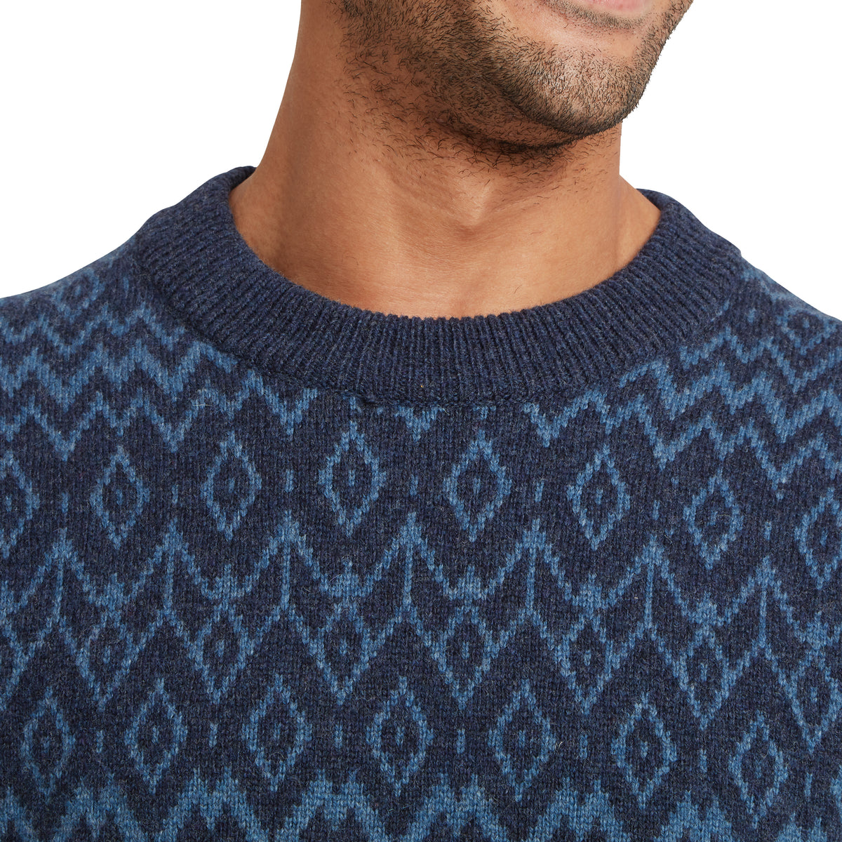 Men's Dipak Crew Neck Jumper - Navy