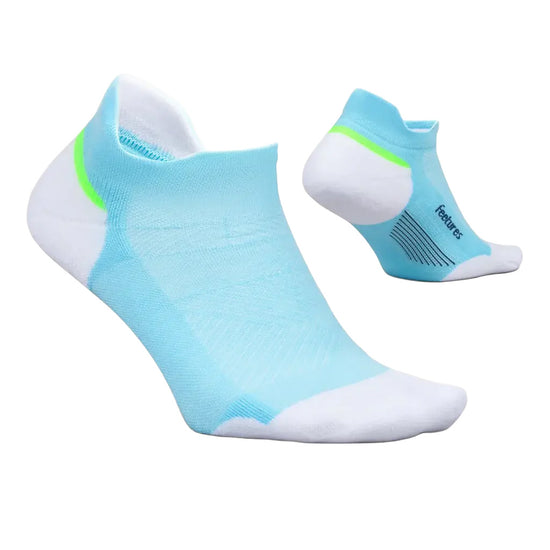 Unisex Elite Maximum Cushion No Show Tab Socks - Blue