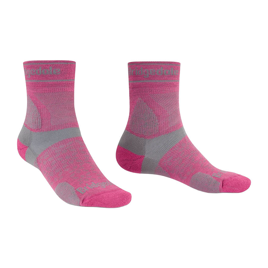 Women's Merino Sport Ultralight T2 Crew Socks - Pink