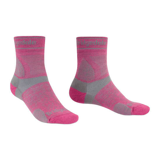 Women's Merino Sport Ultralight T2 Crew Socks - Pink