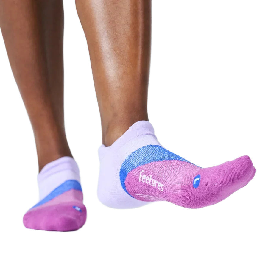 Unisex Elite Light Cushion No Show Tab Socks - Purple