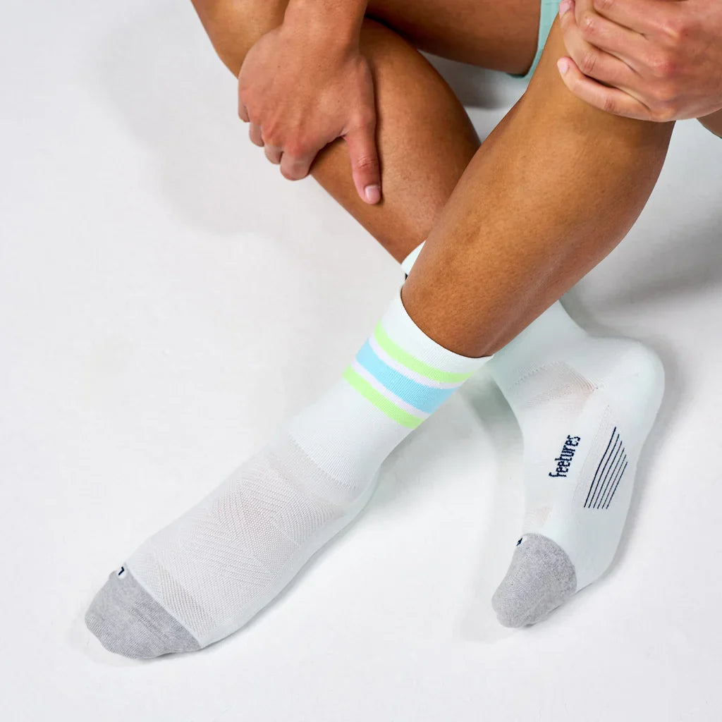 Unisex Elite Light Cushion Mini Crew Socks - Blue
