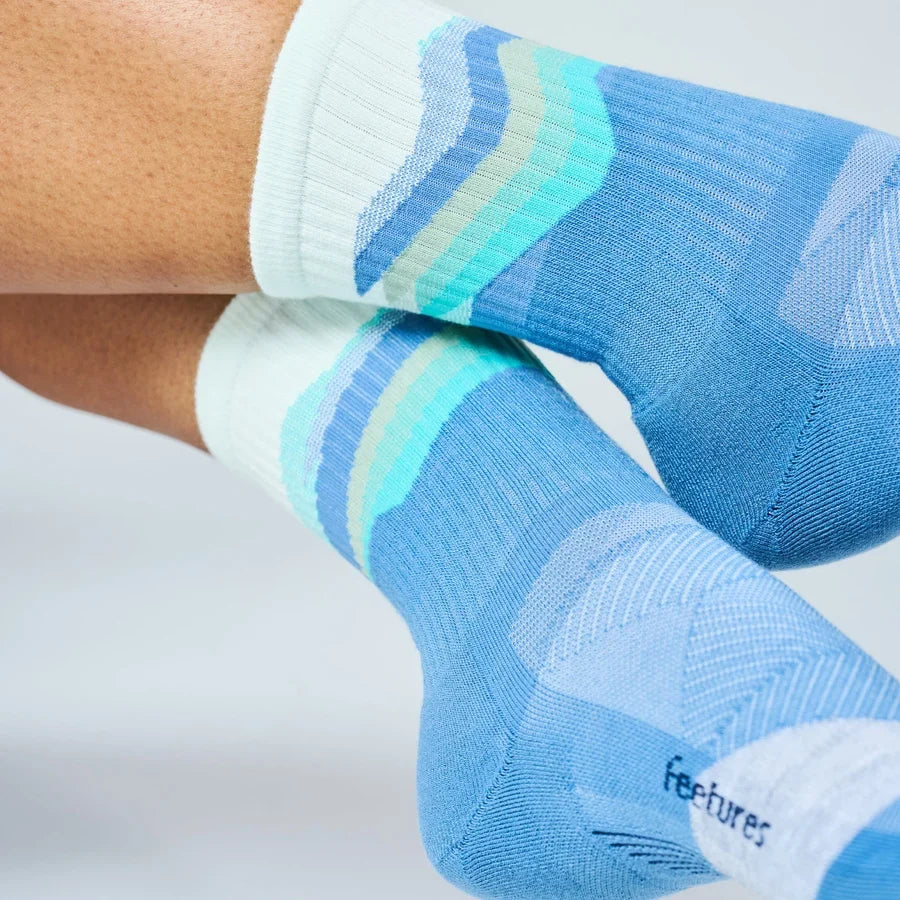 Unisex Trail Maximum Cushion Mini Crew Socks - Blue