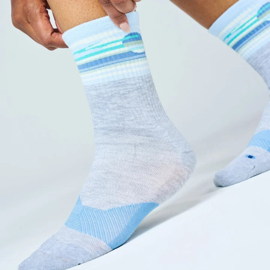 Unisex Trail Maximum Cushion Mini Crew Socks - Light Blue