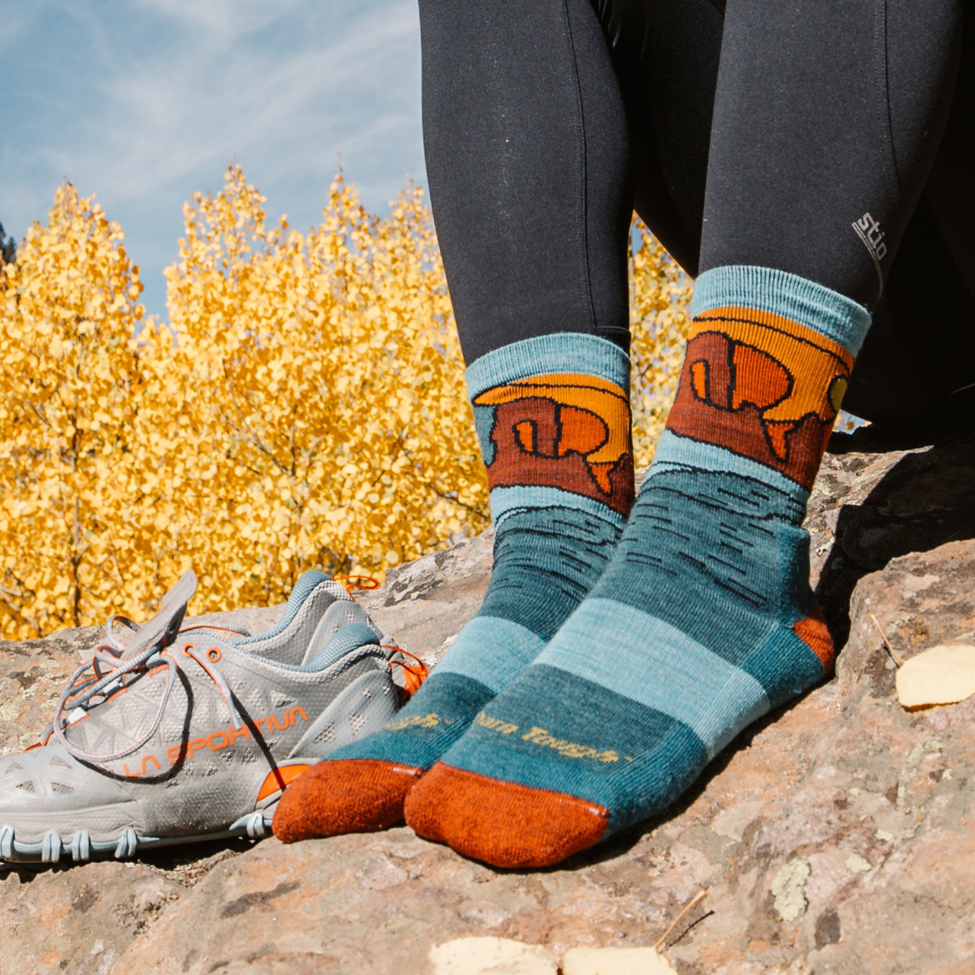 Women's Celeste Micro Crew Midweight Hiking Socks - Green