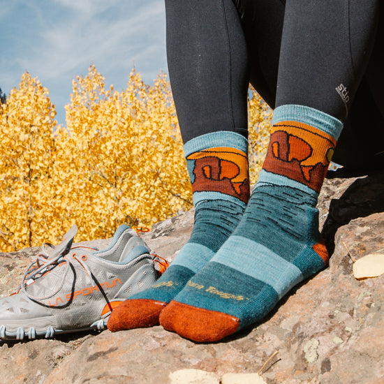 Women's Celeste Micro Crew Midweight Hiking Socks - Green