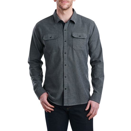 Men's Descendr Flannel Long-Sleeve Shirt - Grey