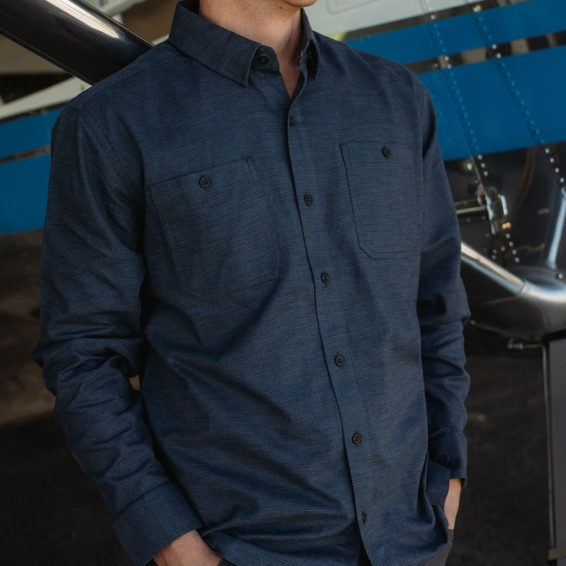 Men's Revolvr Flannel Shirt - Navy