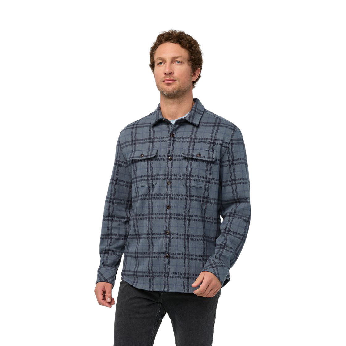 Men's Performance Flannel Overshirt - Blue