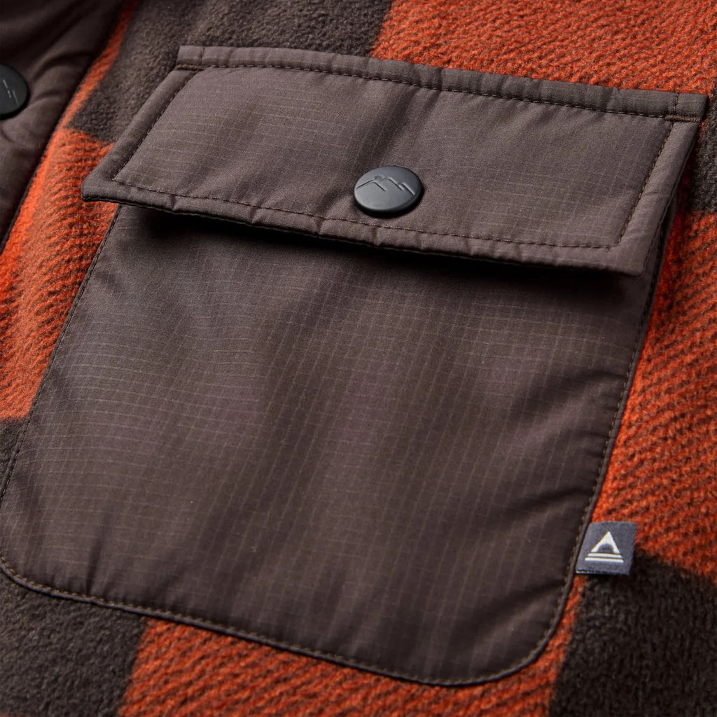 Men's Firelight Sherpa Lined Overshirt – Orange