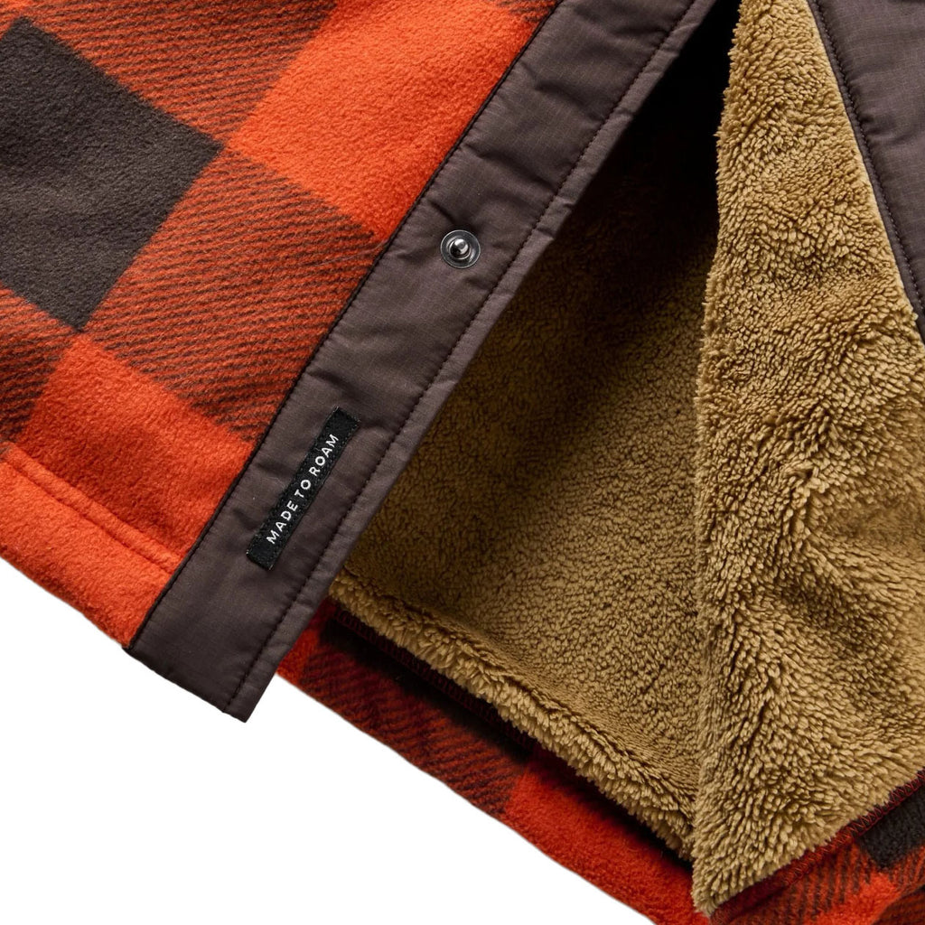 Men's Firelight Sherpa Lined Overshirt – Orange