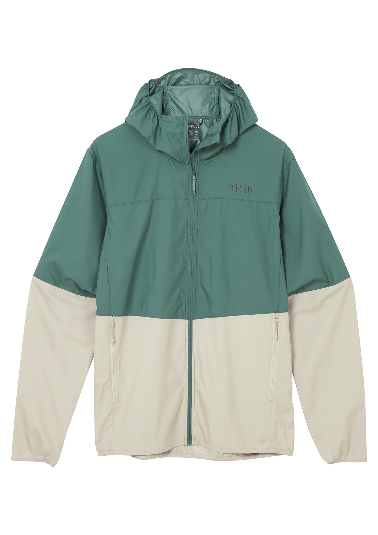 Men's Windgather Hooded Jacket - Green / Beige