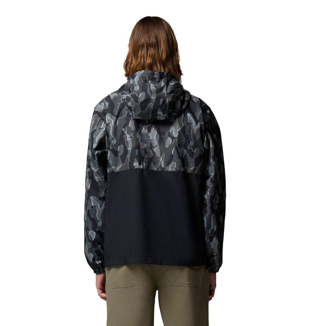Men's Spire Valley™ Novelty Hooded Windbreaker - Black