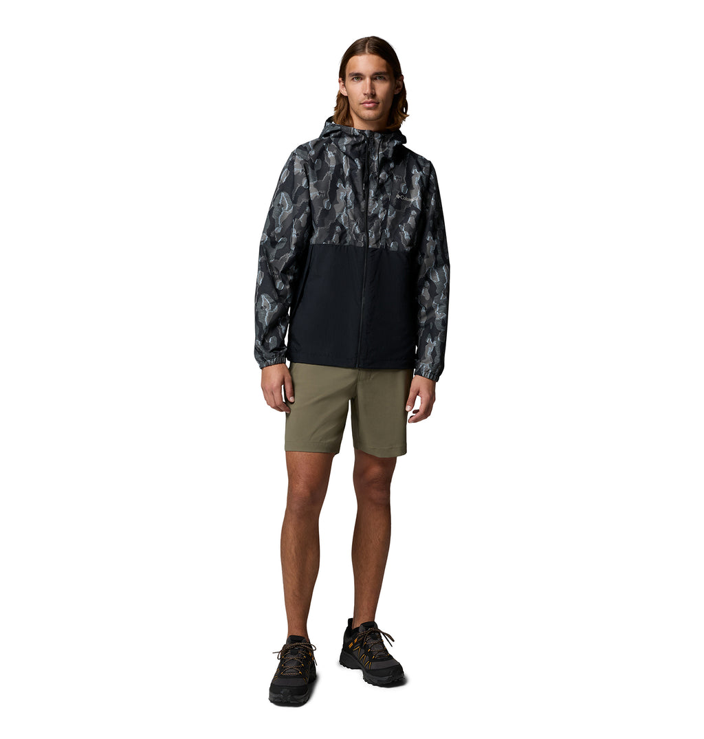 Men's Spire Valley™ Novelty Hooded Windbreaker - Black