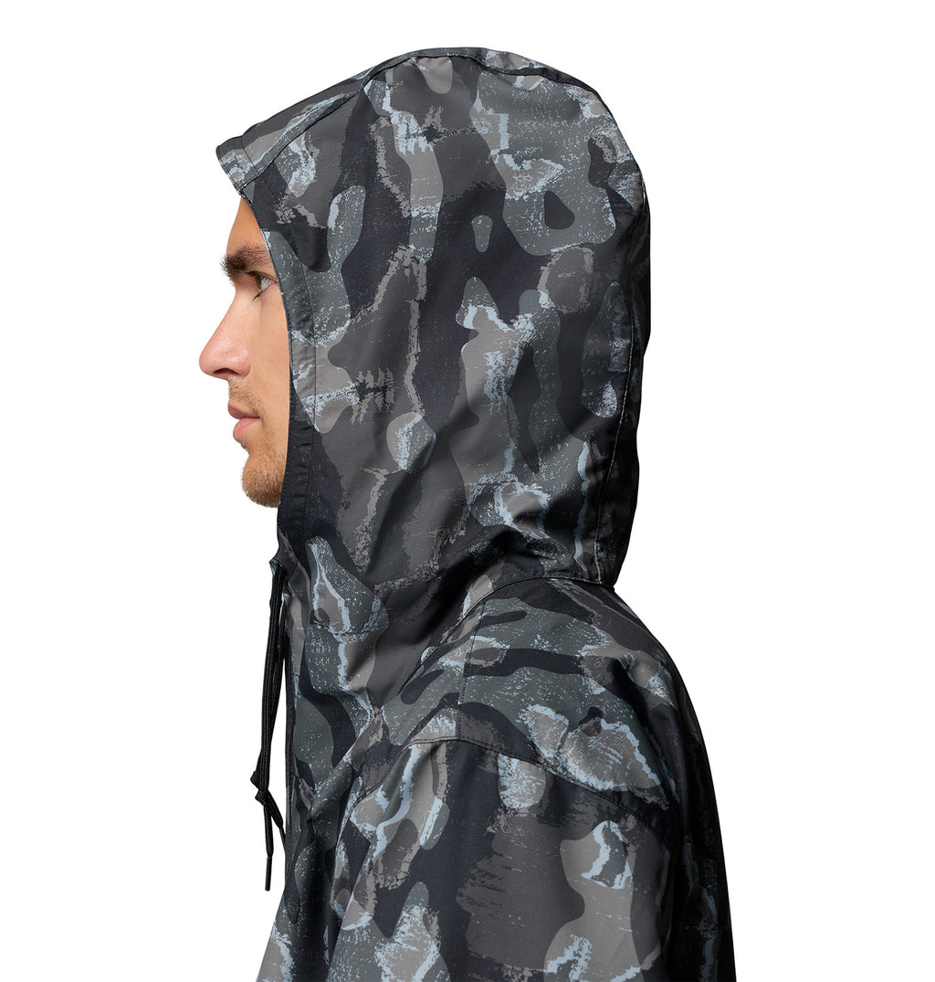 Men's Spire Valley™ Novelty Hooded Windbreaker - Black