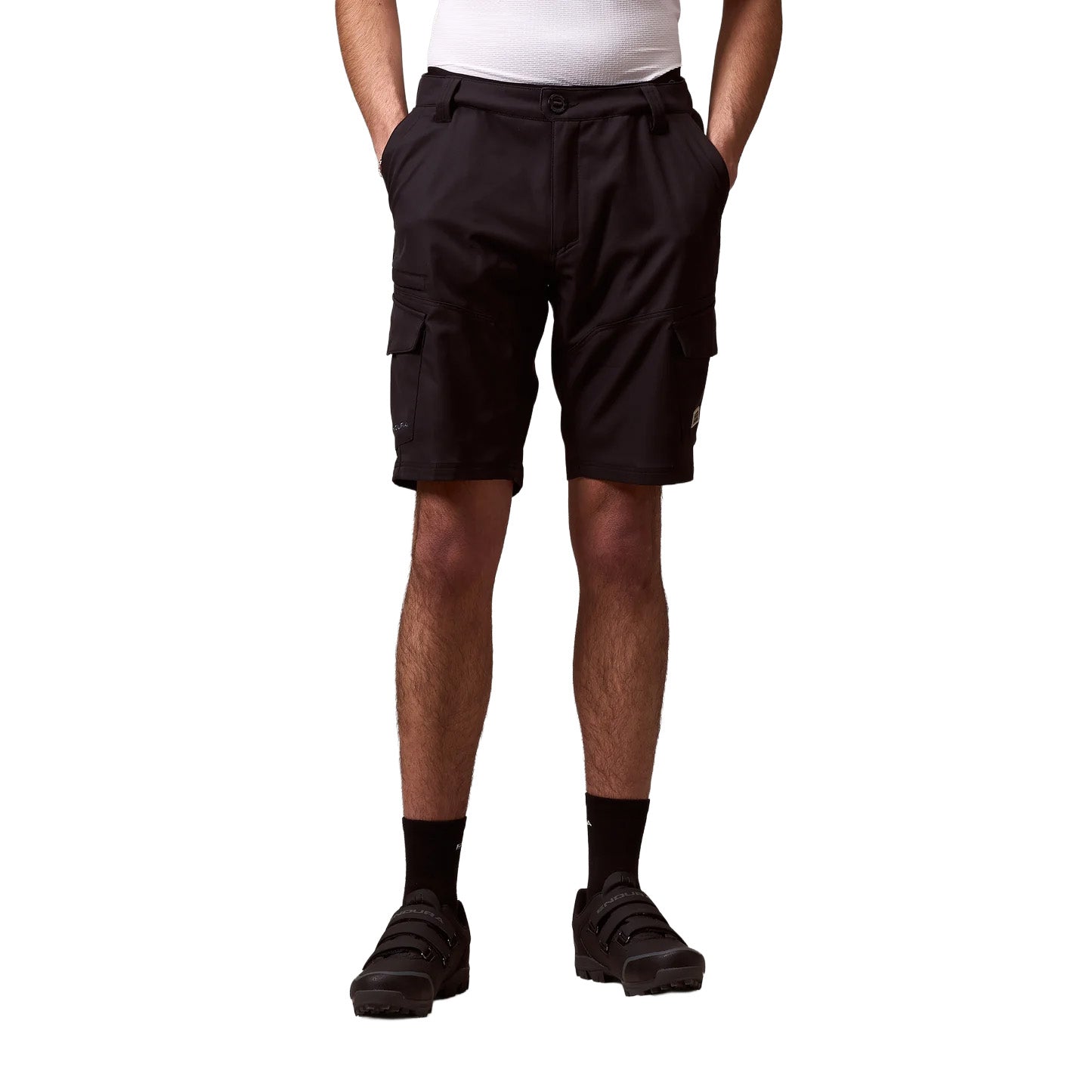Men's Loop Cargo Shorts with Liners - Black