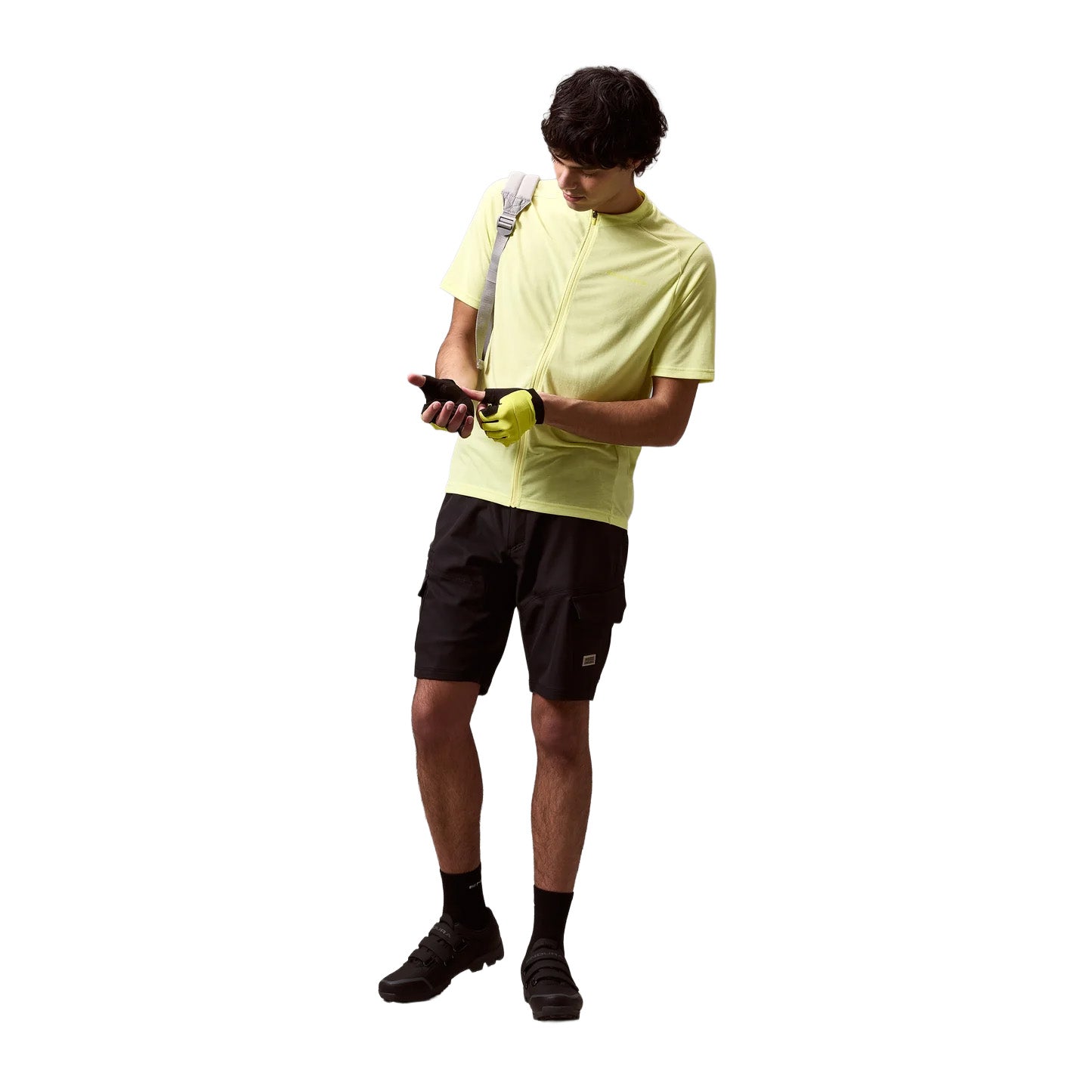 Men's Loop Cargo Shorts with Liners - Black