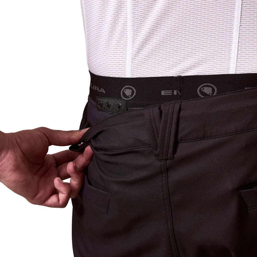 Men's Loop Cargo Shorts with Liners - Black