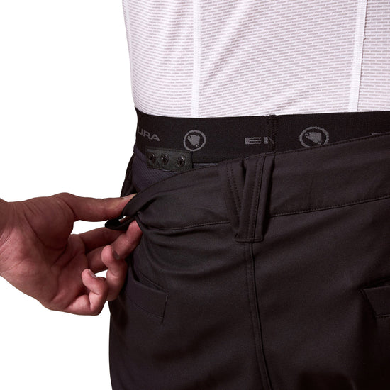 Men's Loop Cargo Shorts with Liners - Black