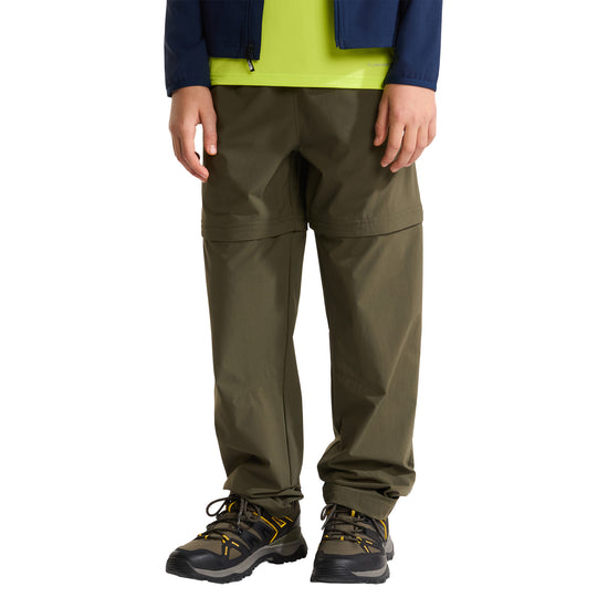 Teens' Lightweight Convertible Hiking Trousers - Green