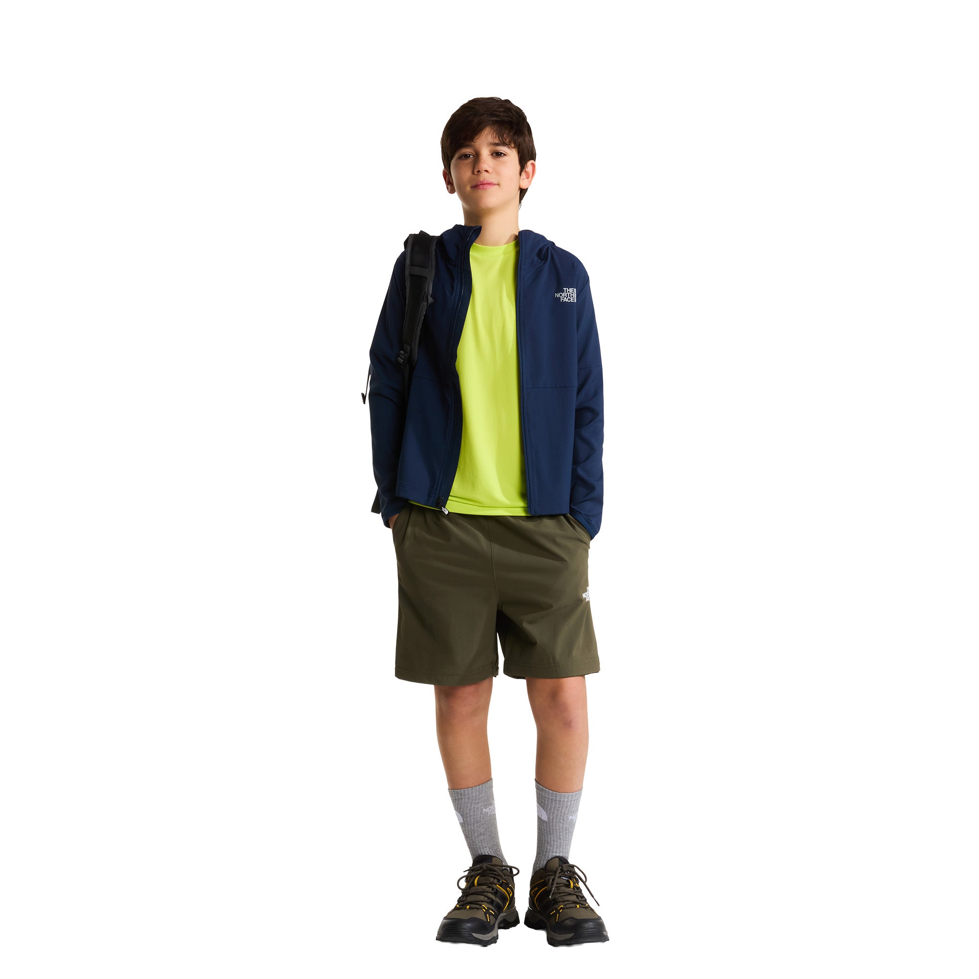 Teens' Lightweight Convertible Hiking Trousers - Green