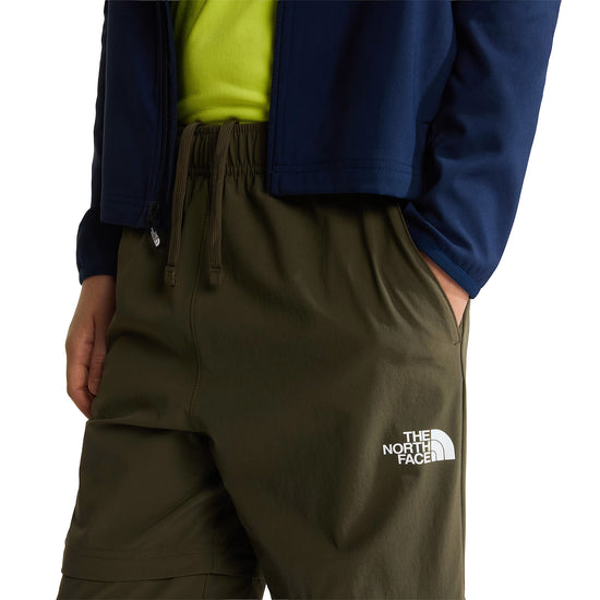 Teens' Lightweight Convertible Hiking Trousers - Green