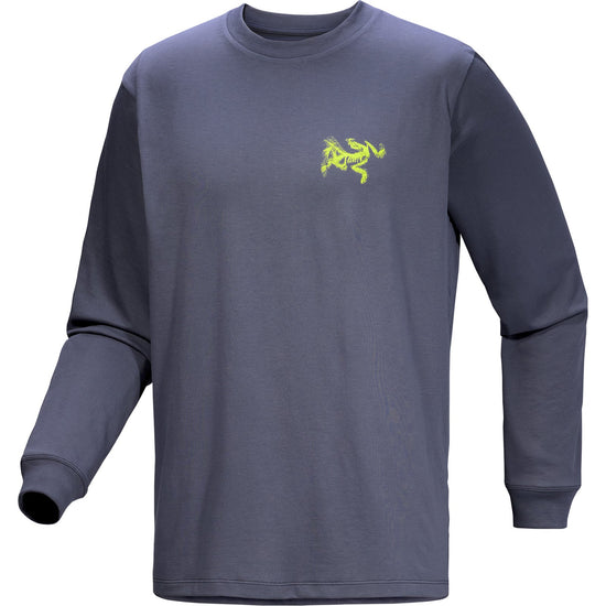 Men's Kragg SL Cotton Bird Tile Long-Sleeve Shirt - DK Stratus / Euphoria