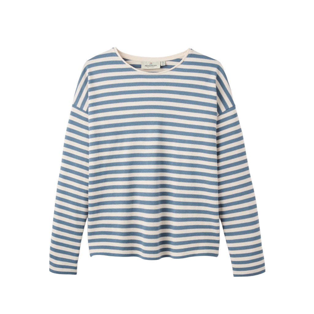 Women's Panorama Striped Long-Sleeve T-Shirt - Blue / White