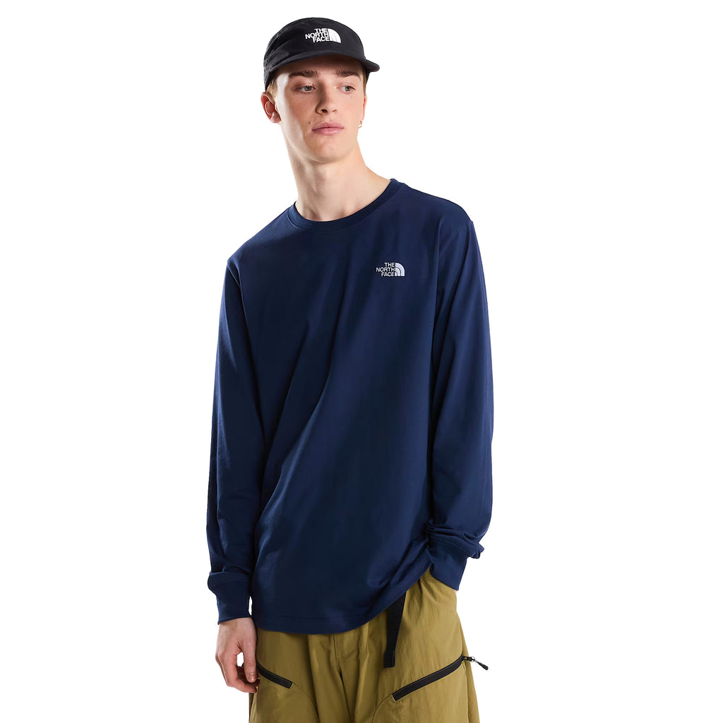 Men's Evolution Simple Dome Regular Long-Sleeve T-Shirt - Navy