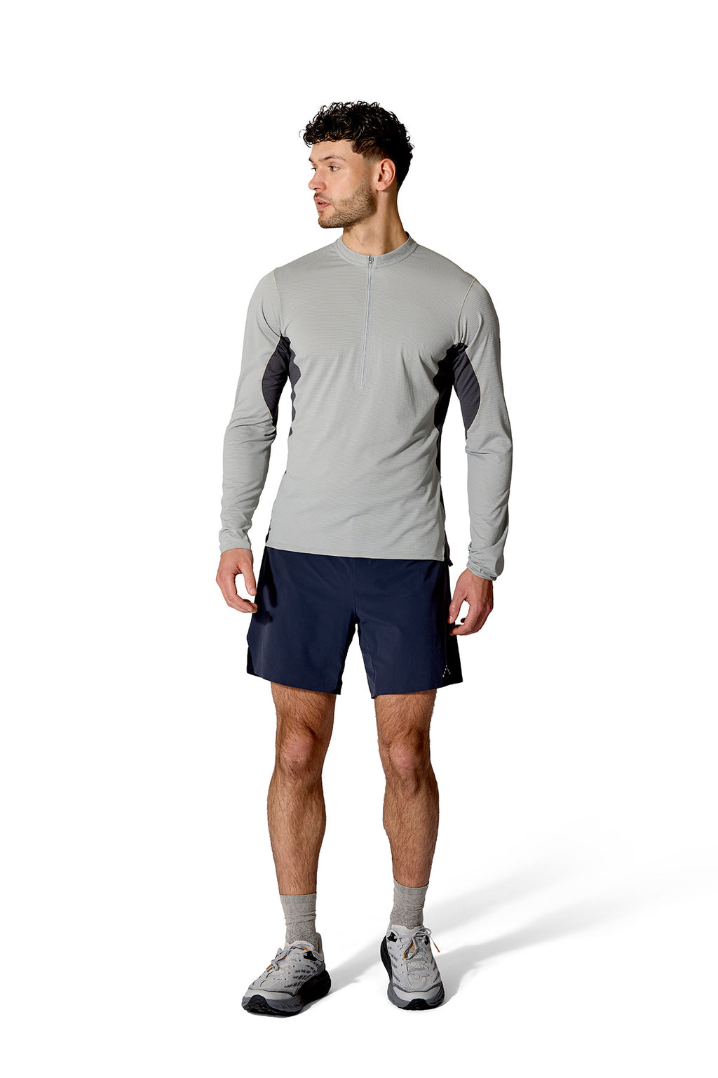 Men's Sonic Ultra Long-Sleeve Zip Top - Grey