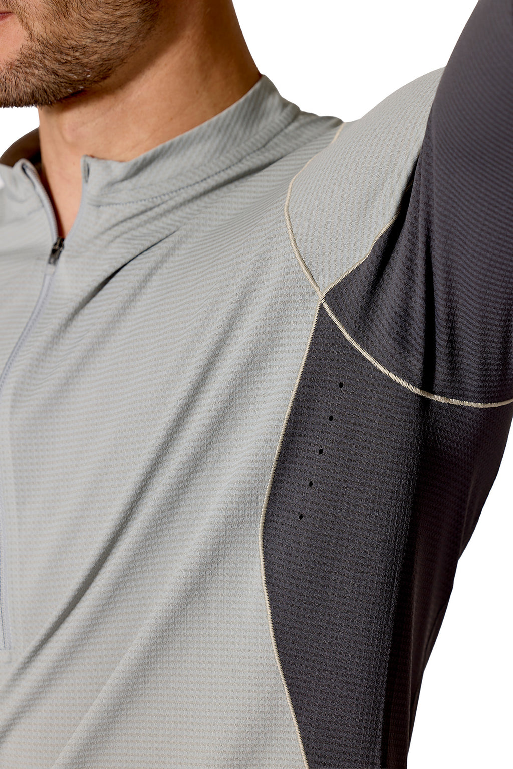 Men's Sonic Ultra Long-Sleeve Zip Top - Grey