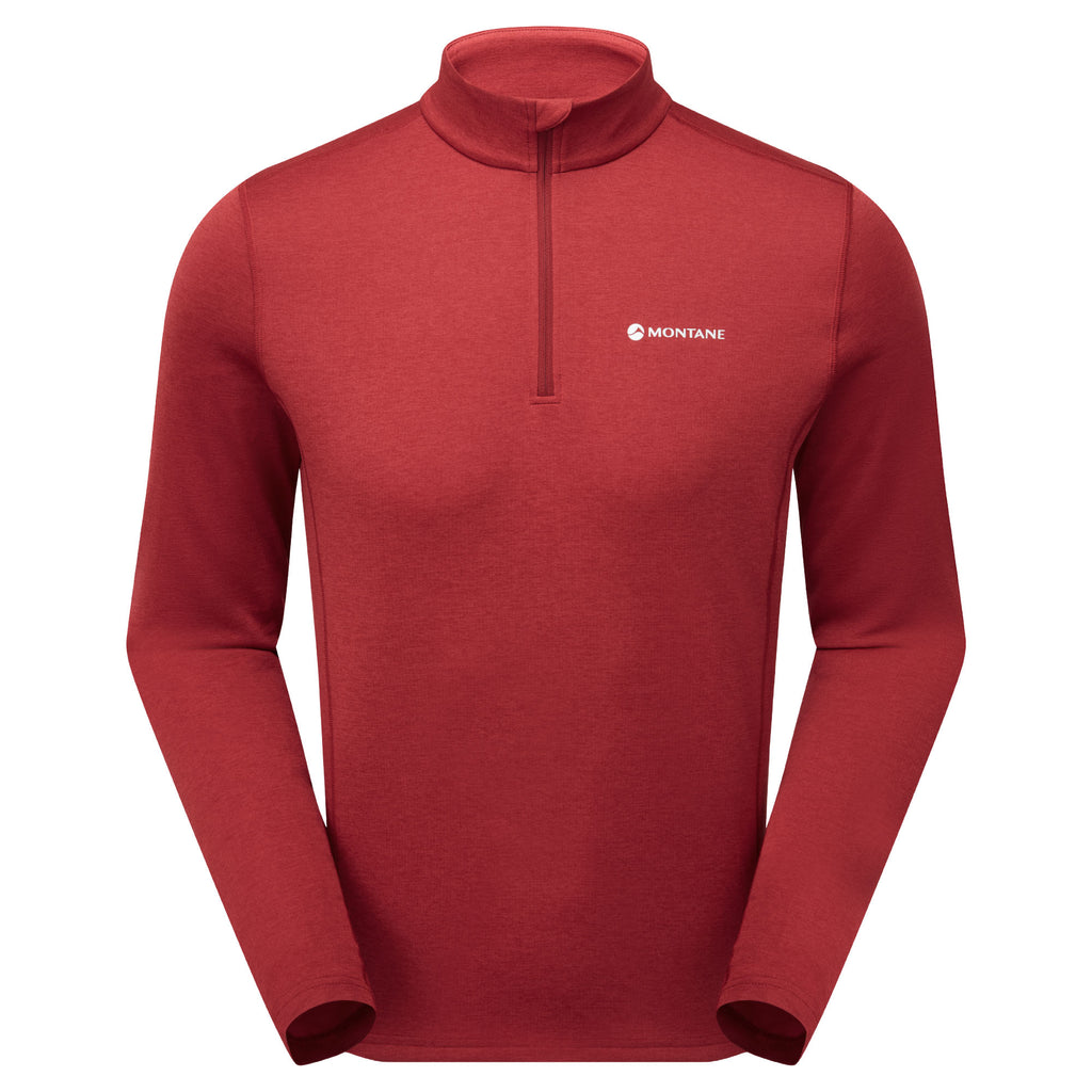 Men's Dart Zip Neck T-Shirt - Red