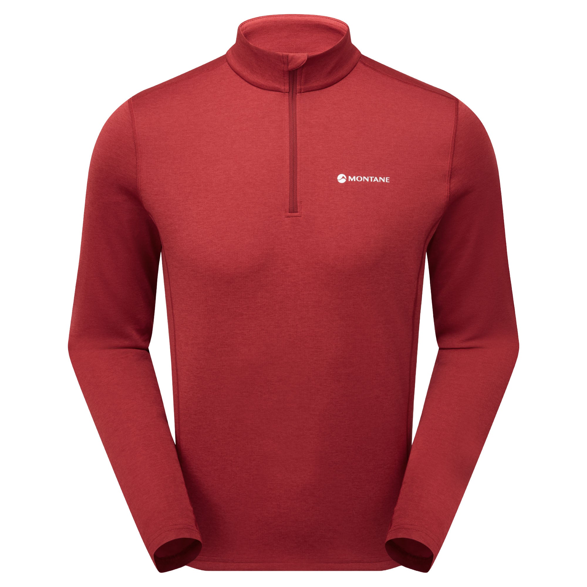 Men's Dart Zip Neck T-Shirt - Red