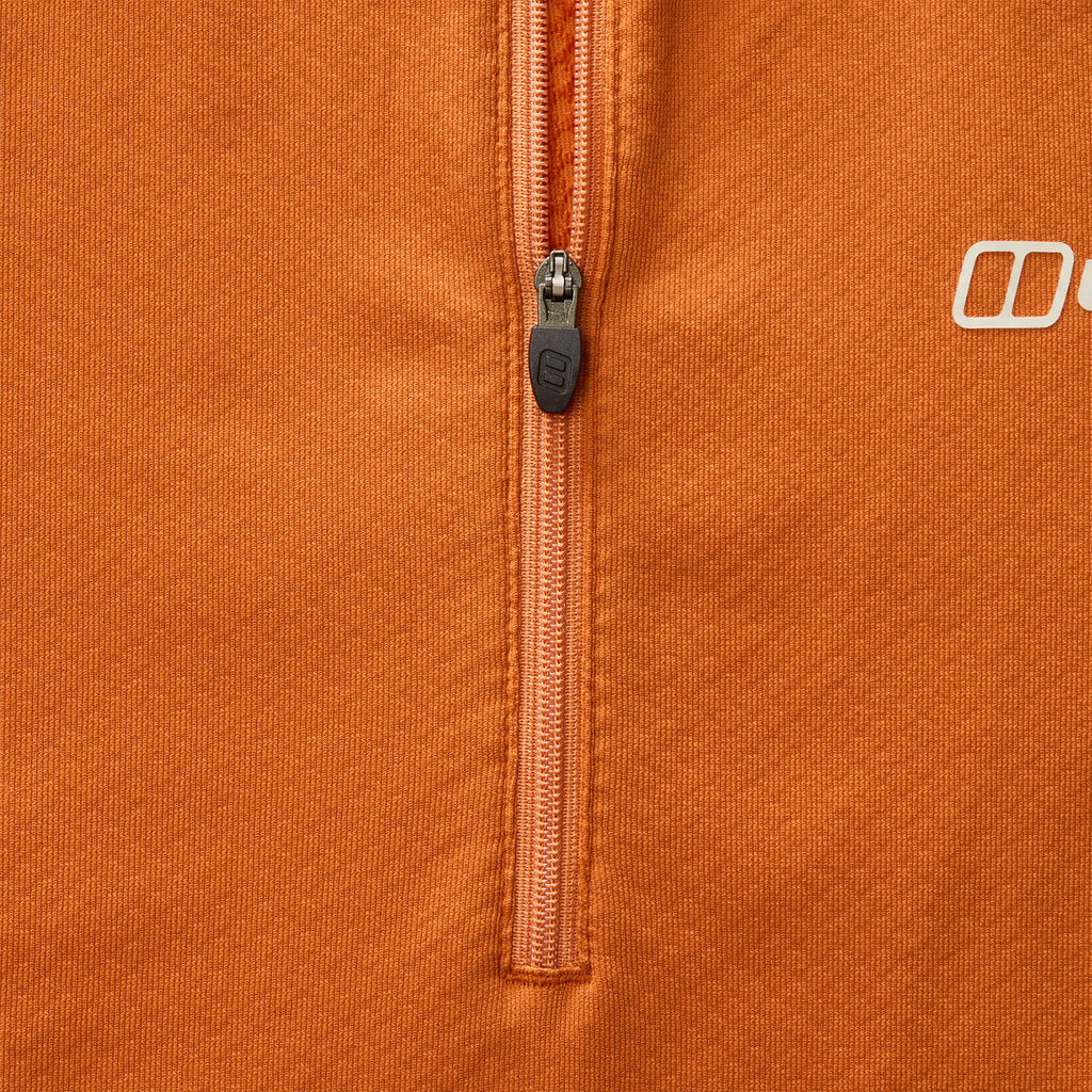 Men's Theralite 1/2 Zip Long-Sleeve Tech T-Shirt - Orange