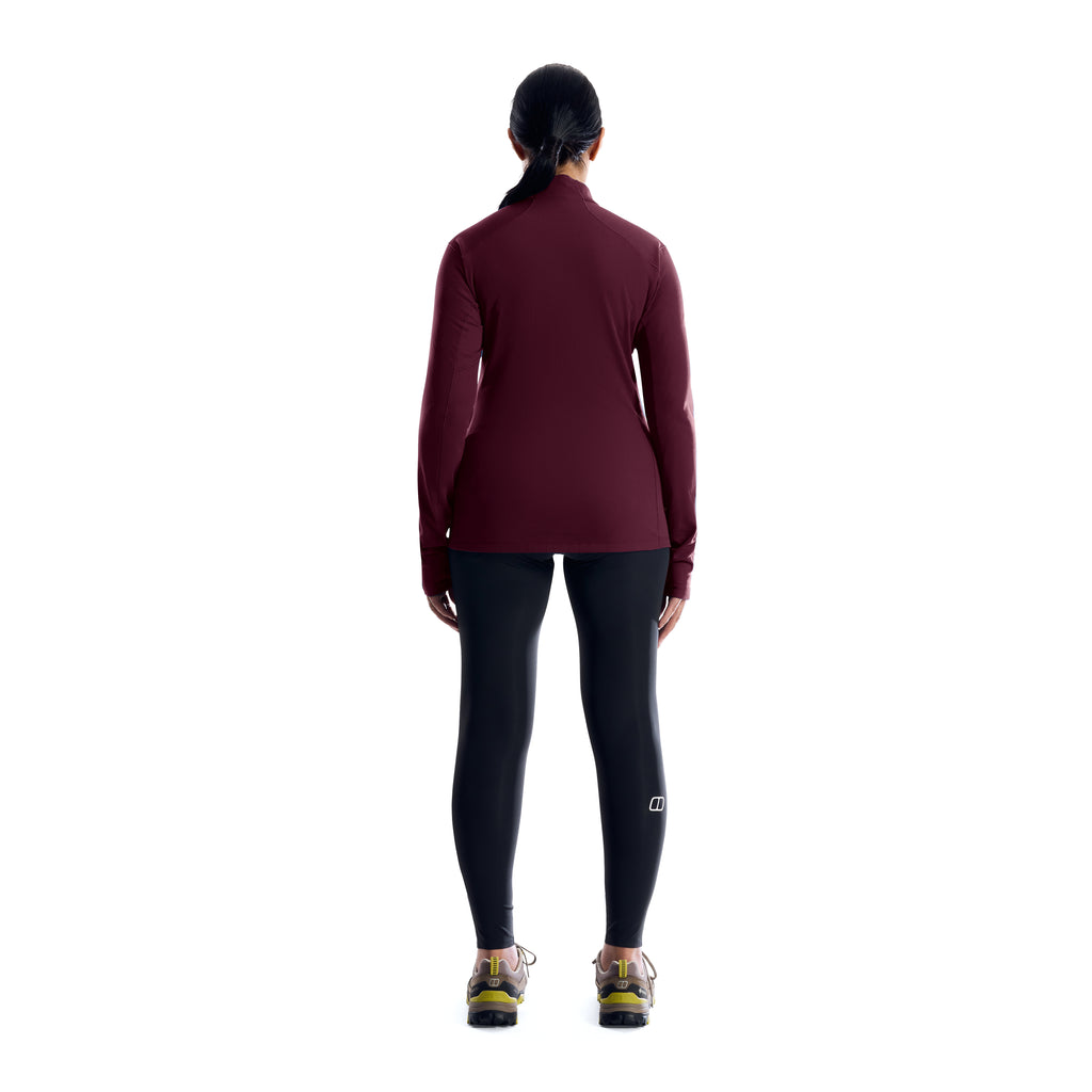 Women's Theralite Half Zip Long-Sleeve Tech T-Shirt - Purple