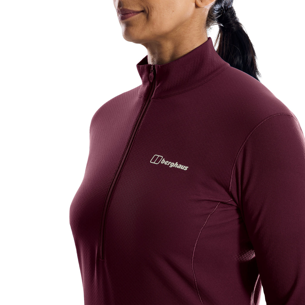 Women's Theralite Half Zip Long-Sleeve Tech T-Shirt - Purple