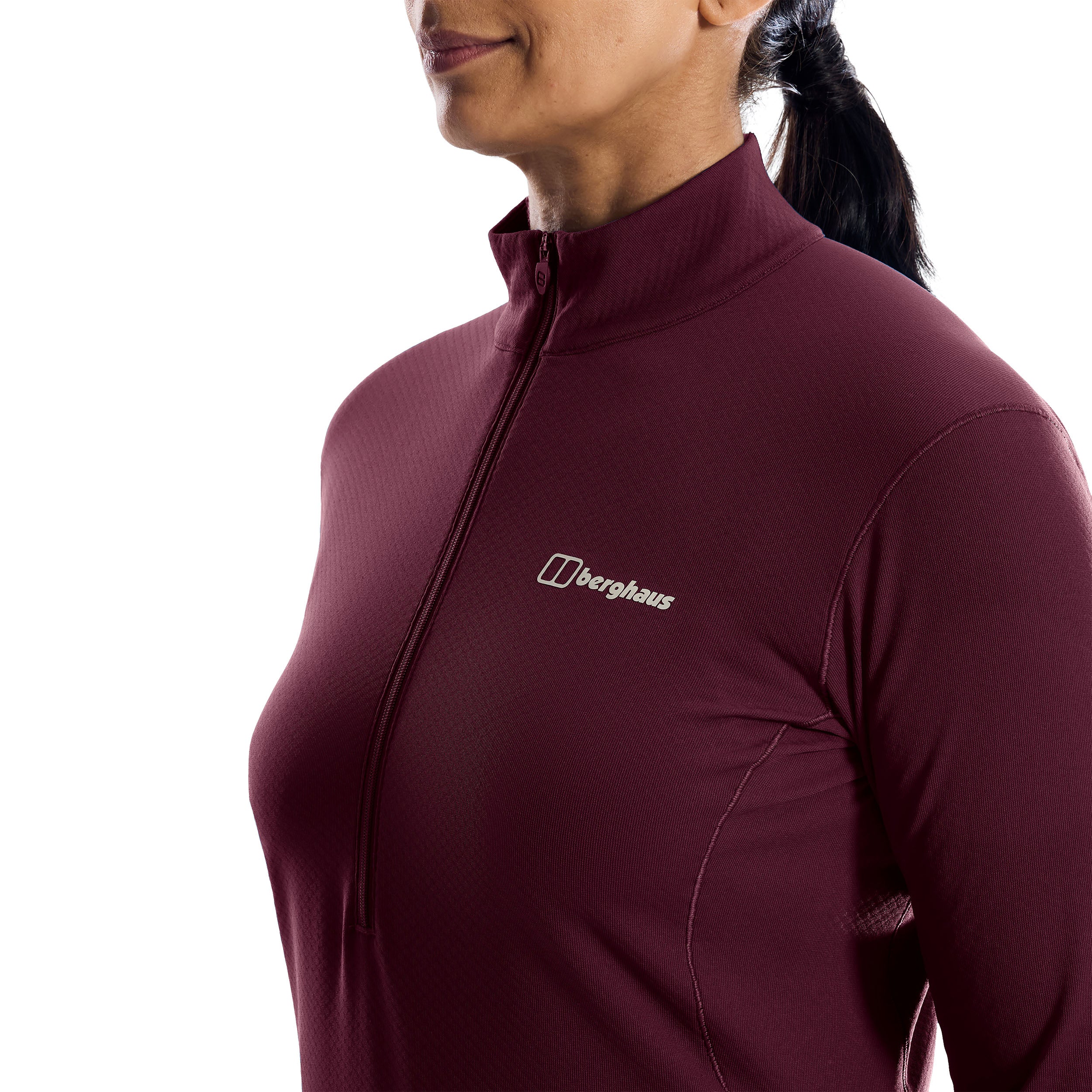 Women's Theralite Half Zip Long-Sleeve Tech T-Shirt - Purple