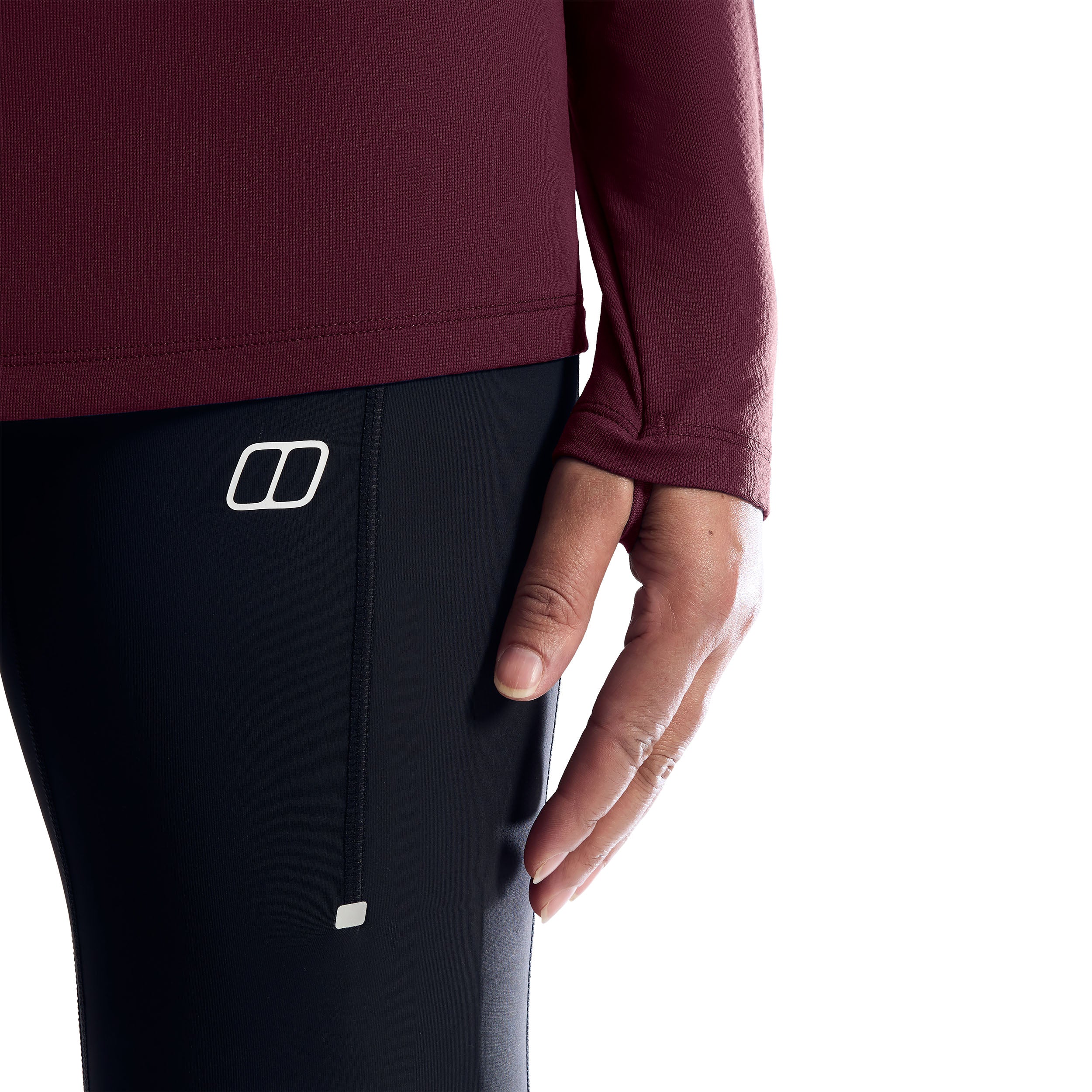 Women's Theralite Half Zip Long-Sleeve Tech T-Shirt - Purple