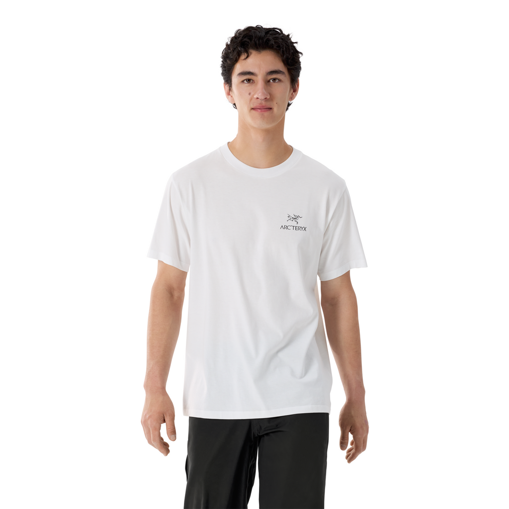 Men's Kragg SL Cotton Bird Word Short-Sleeve T-Shirt - White Light / Black