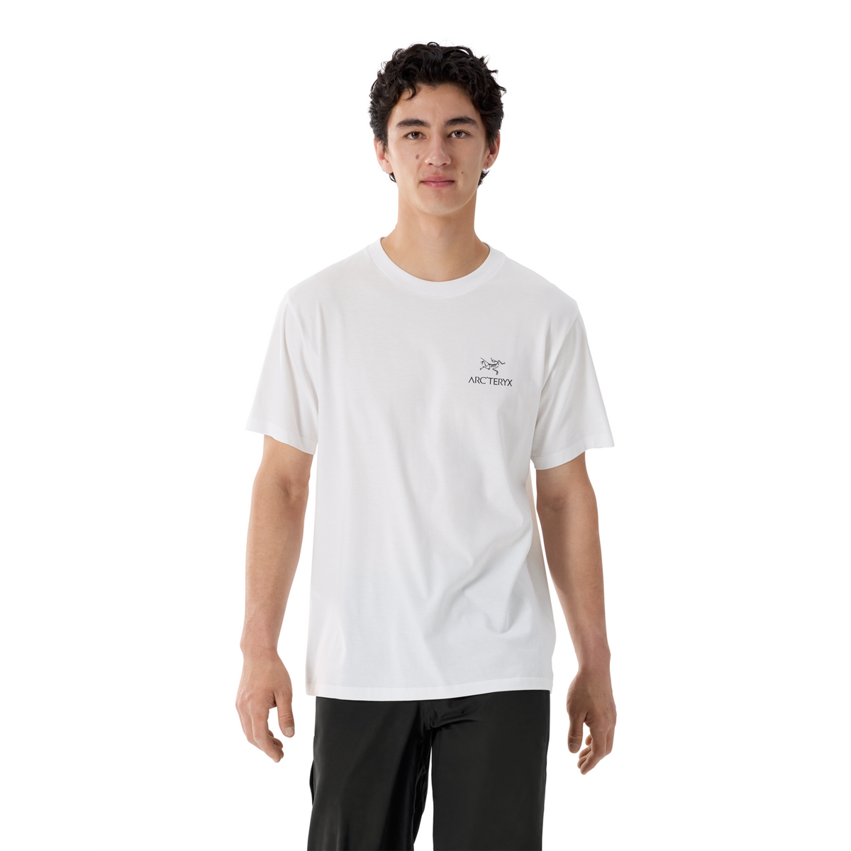 Men's Kragg SL Cotton Bird Word Short-Sleeve T-Shirt - White Light / Black