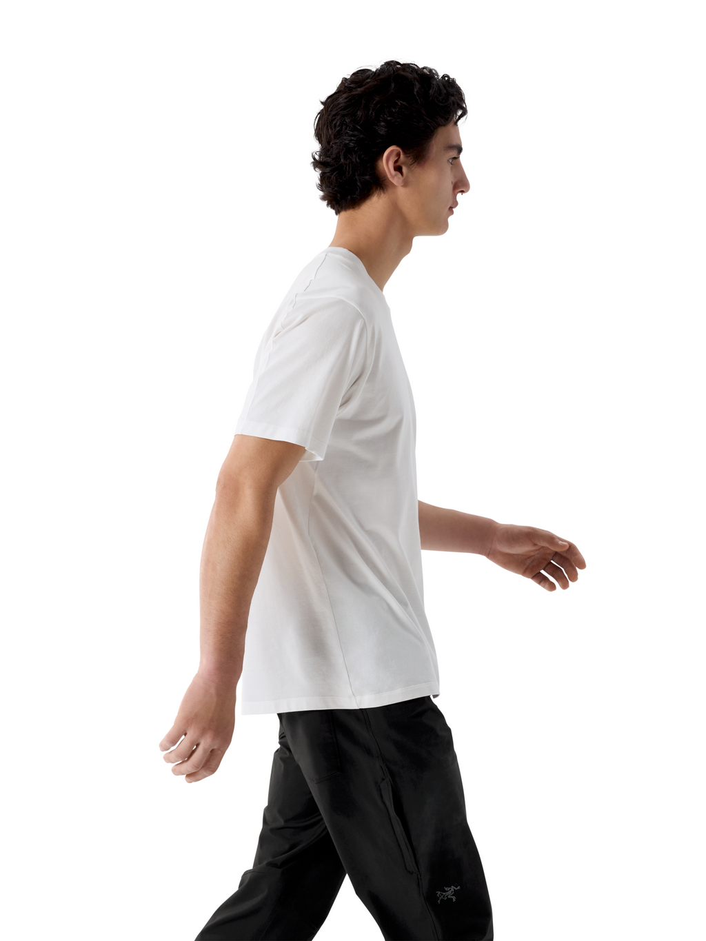 Men's Kragg SL Cotton Bird Word Short-Sleeve T-Shirt - White Light / Black