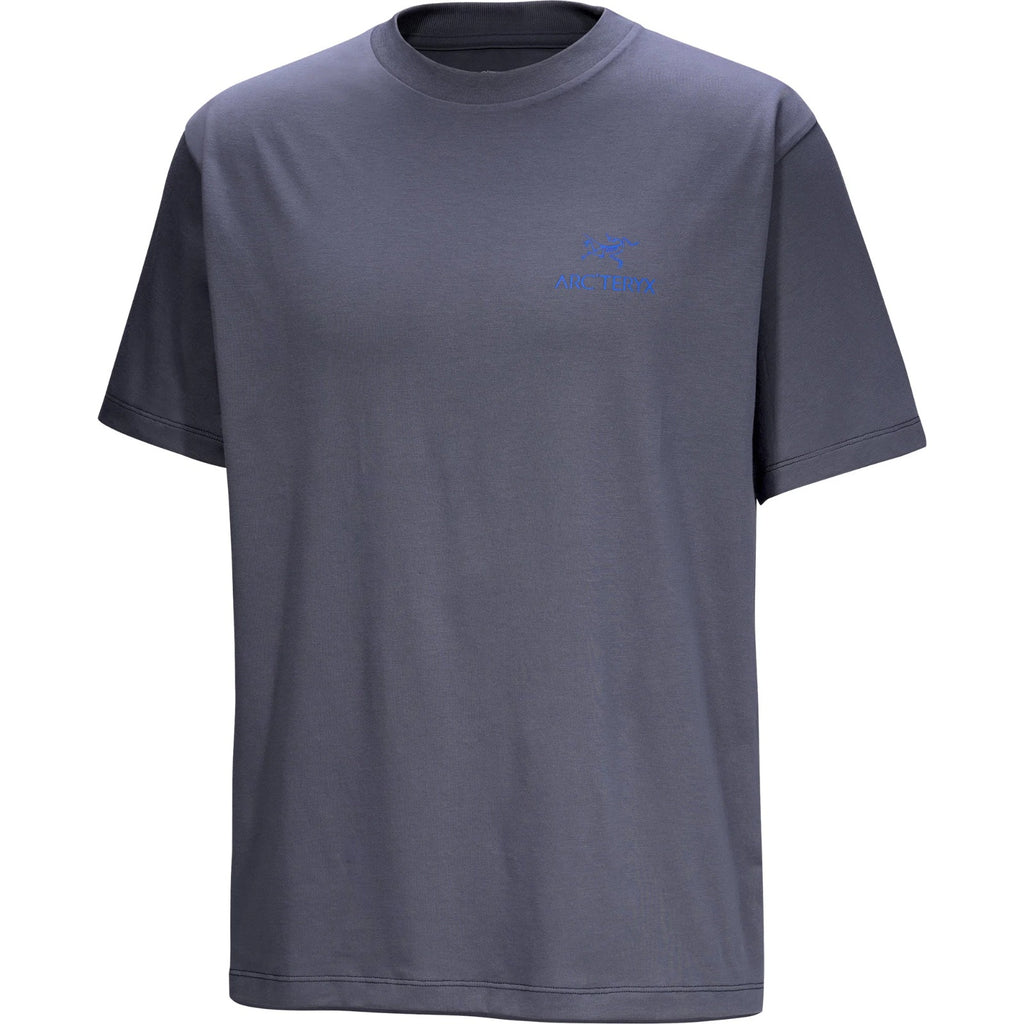 Men's Kragg SL Cotton Bird Word Short-Sleeve T-Shirt - DK Stratus / Fluidity