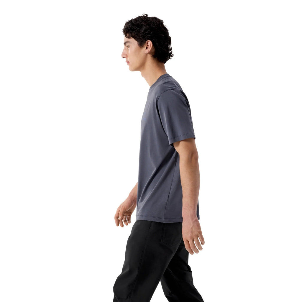 Men's Kragg SL Cotton Bird Word Short-Sleeve T-Shirt - DK Stratus / Fluidity